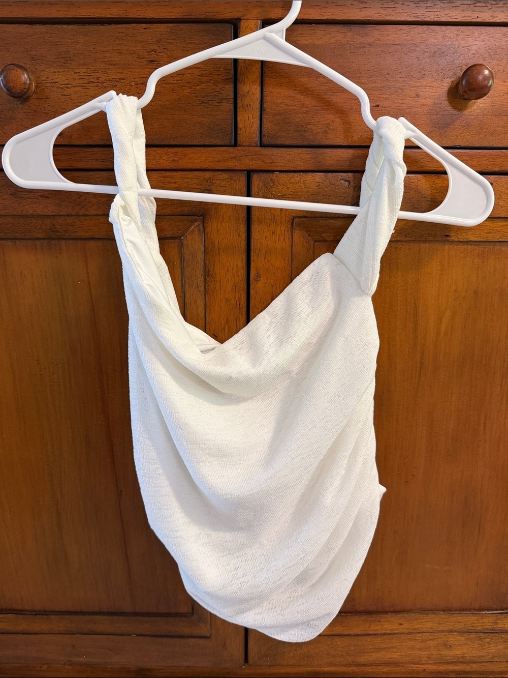 Princess Polly Cream Ruched blouse